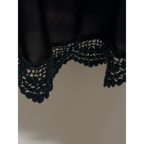 Black Sheer Sleeveless Top With Lace Detailing M Dark Romance Wimsigoth - Picture 5 of 10